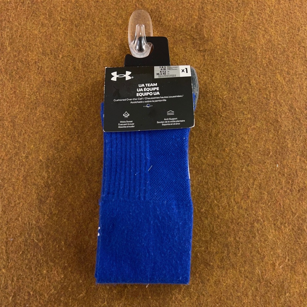 Under Armour Unisex Medium Blue UA Team Cushioned Over-The-Calf Socks NWT